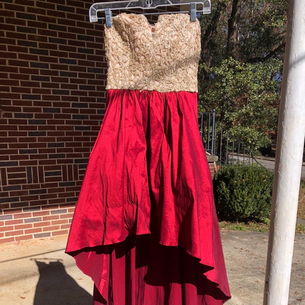 Red & Gold Formal Dress
